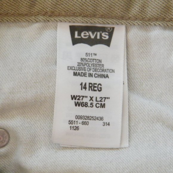 Boys Levi's 511 Slim Jeans Tag Size 14 27x27 - Picture 8 of 9